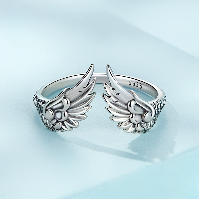 wing silver ring