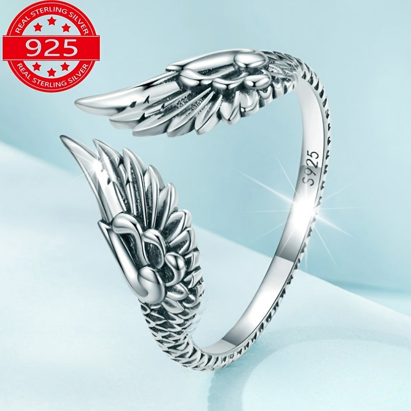 wing silver ring