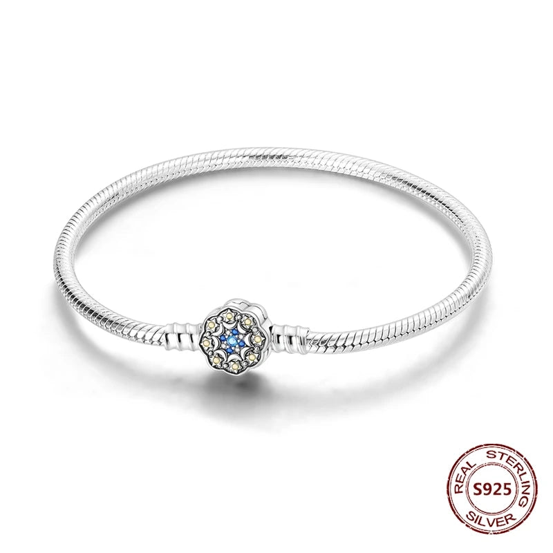 Silver 925 Bracelet Original Bracelets Colorful Zircon