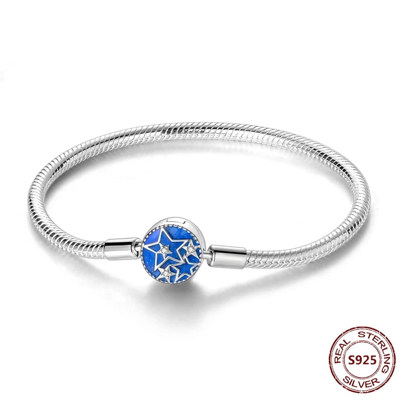 Silver 925 Bracelet Original Bracelets Colorful Zircon