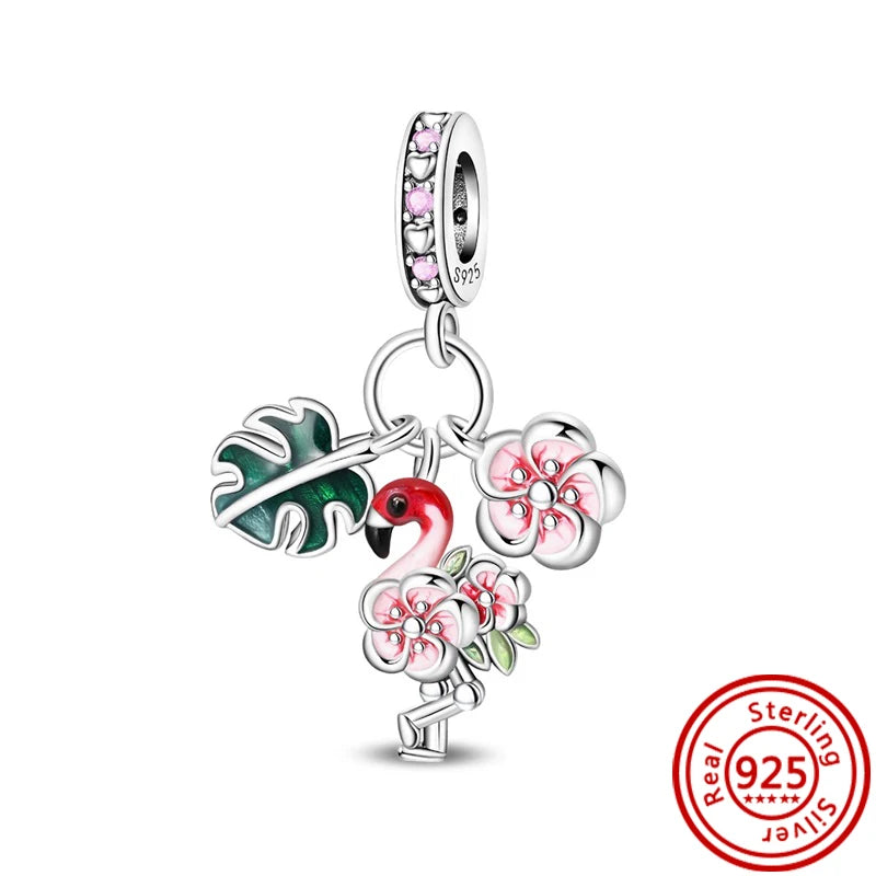 Hot Sale 925 Sterling Silver Bead Color Hot Air Balloon House Dangle Charm
