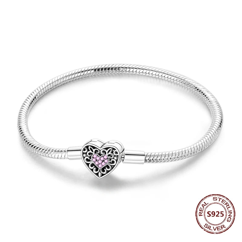 Silver 925 Bracelet Original Bracelets Colorful Zircon