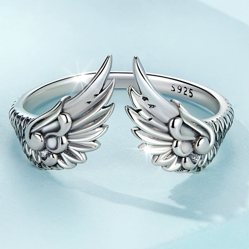 wing silver ring