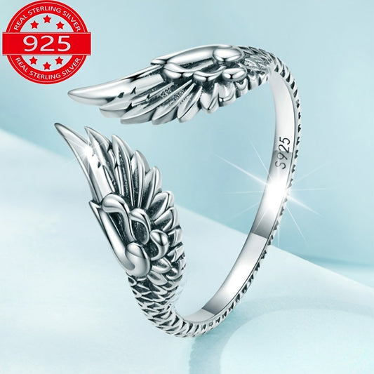 wing silver ring
