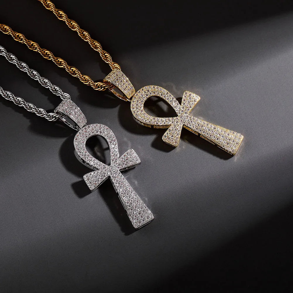 TOPGRILLZ Hip Hop New Style Ankh Necklace Copper Gold/Silver