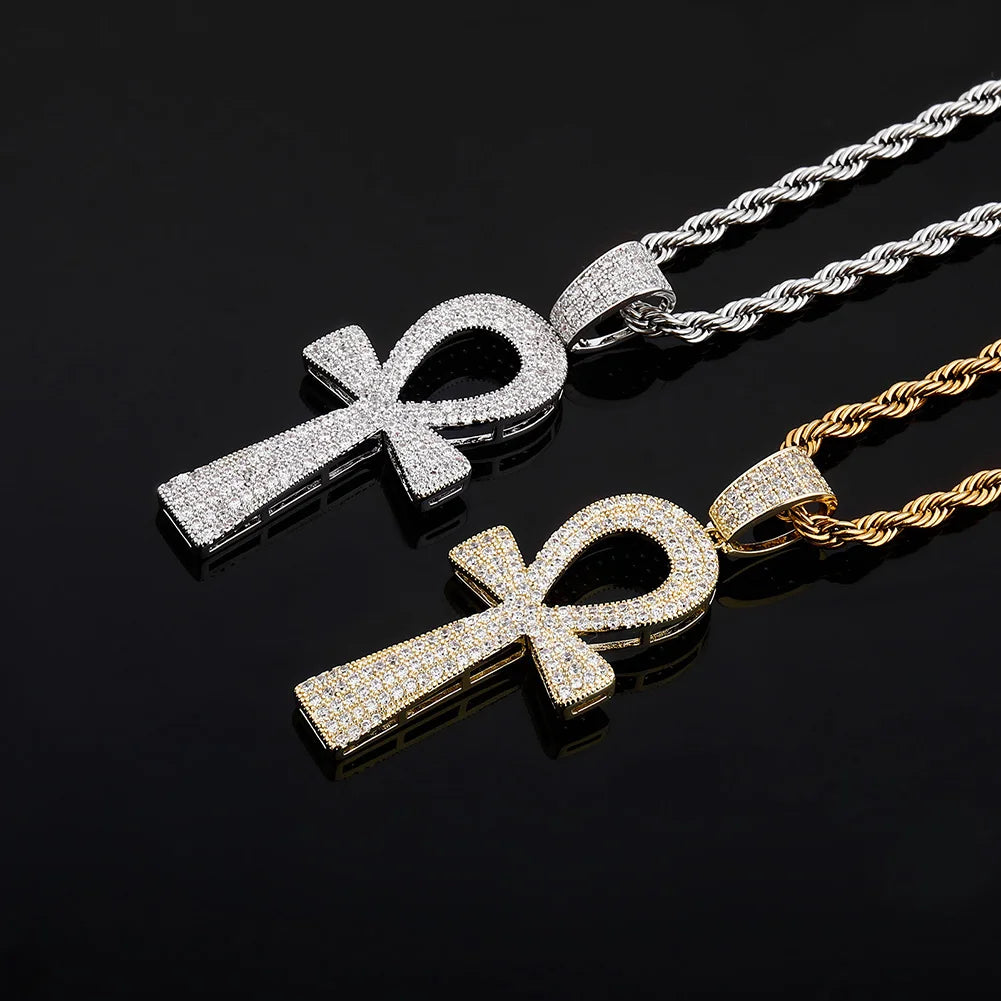TOPGRILLZ Hip Hop New Style Ankh Necklace Copper Gold/Silver