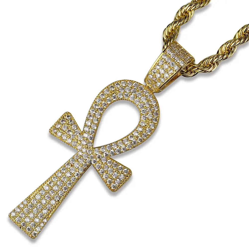 TOPGRILLZ Hip Hop New Style Ankh Necklace Copper Gold/Silver