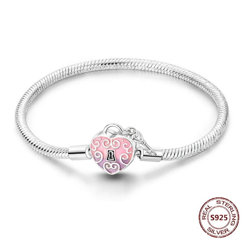 Silver 925 Bracelet Original Bracelets Colorful Zircon