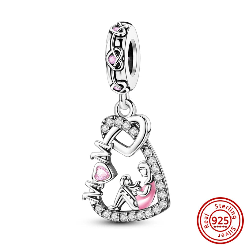 Hot Sale 925 Sterling Silver Bead Color Hot Air Balloon House Dangle Charm