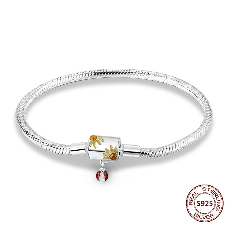 Silver 925 Bracelet Original Bracelets Colorful Zircon