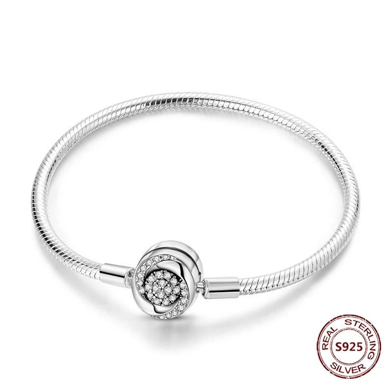 Silver 925 Bracelet Original Bracelets Colorful Zircon