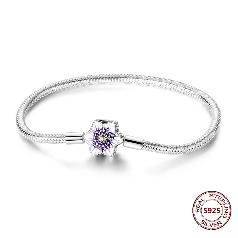 Silver 925 Bracelet Original Bracelets Colorful Zircon