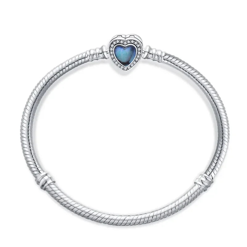 2025 New 925 Silver Pink Heart-shaped Bow Full Diamond Bracelet Original