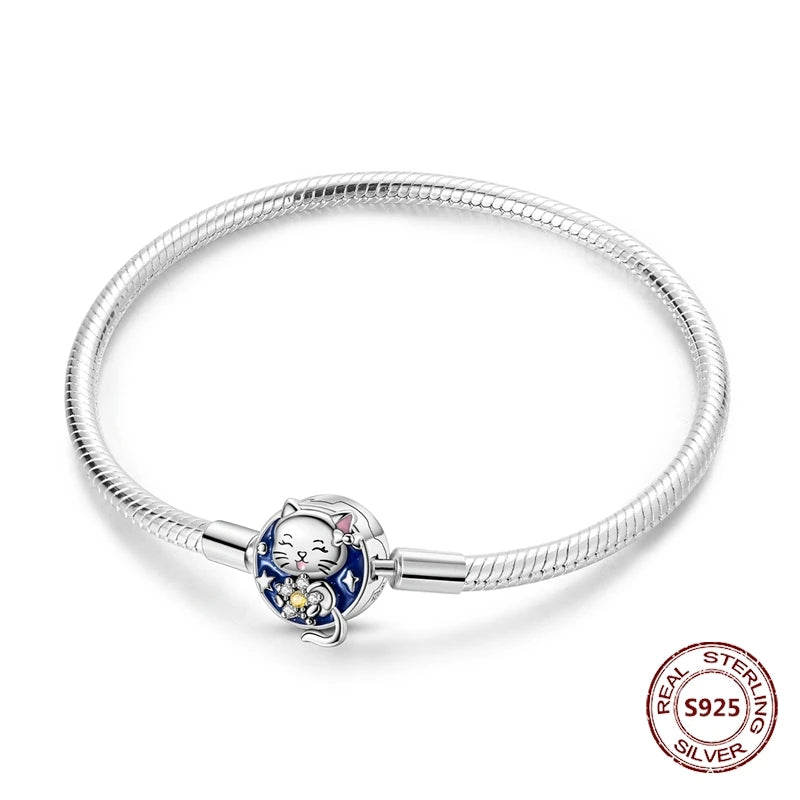 Silver 925 Bracelet Original Bracelets Colorful Zircon