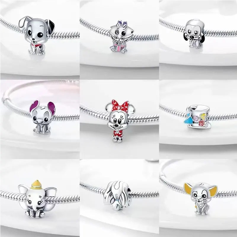 New 100% 925 sterling silver Disney  pendant beads