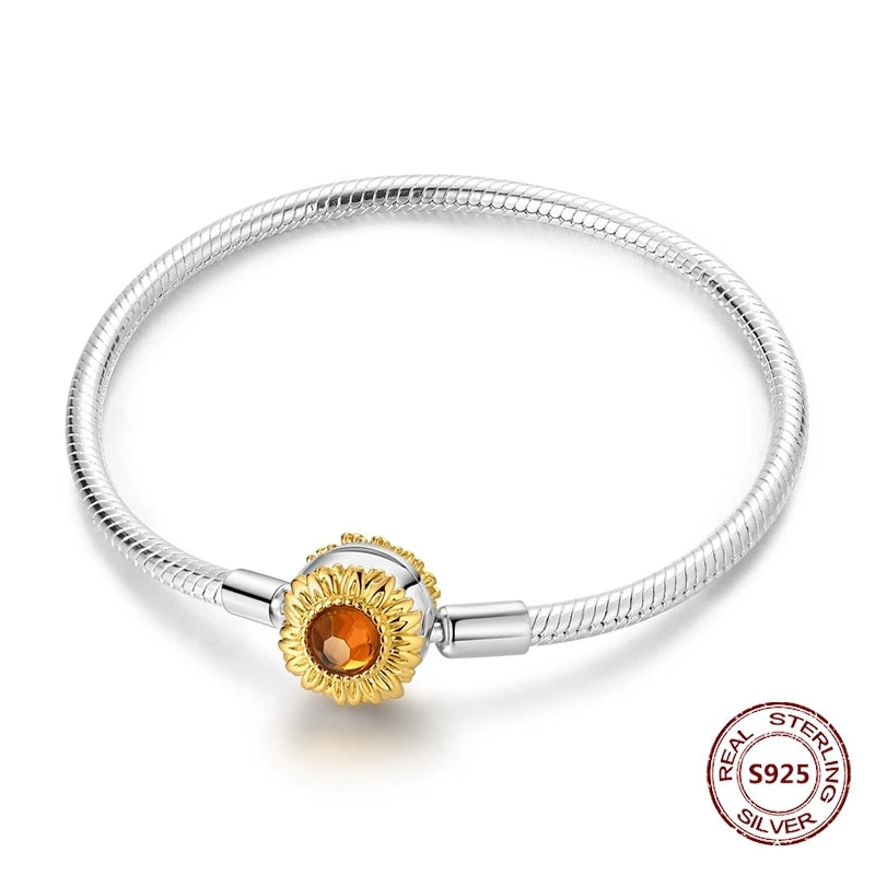Silver 925 Bracelet Original Bracelets Colorful Zircon