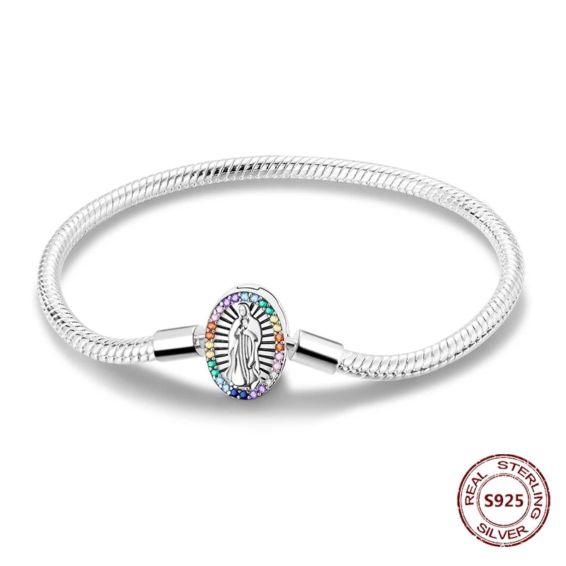 Silver 925 Bracelet Original Bracelets Colorful Zircon