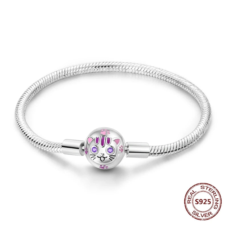 Silver 925 Bracelet Original Bracelets Colorful Zircon