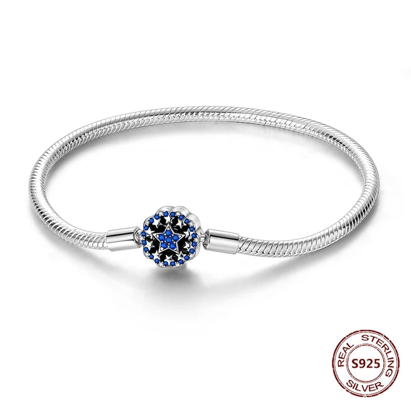Silver 925 Bracelet Original Bracelets Colorful Zircon