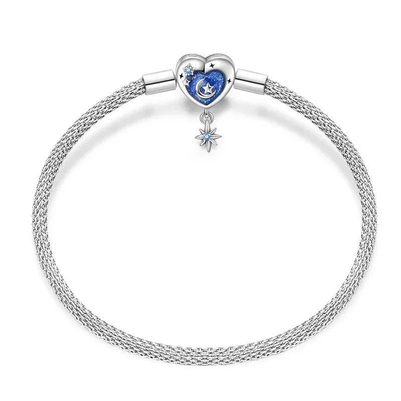2025 New 925 Silver Pink Heart-shaped Bow Full Diamond Bracelet Original