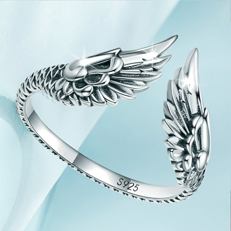 wing silver ring