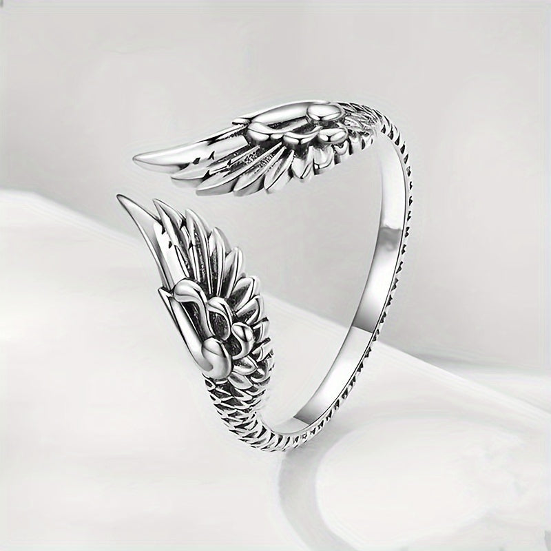 wing silver ring